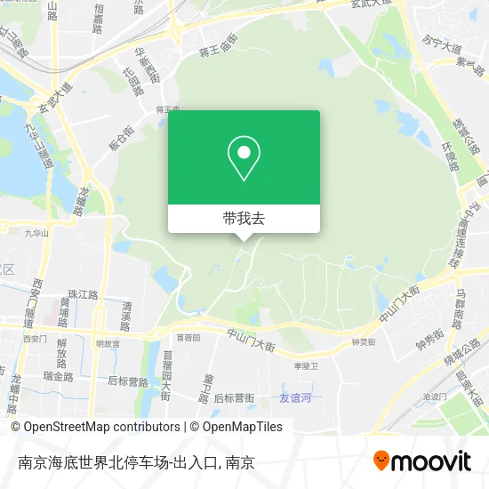 南京海底世界北停车场-出入口地图