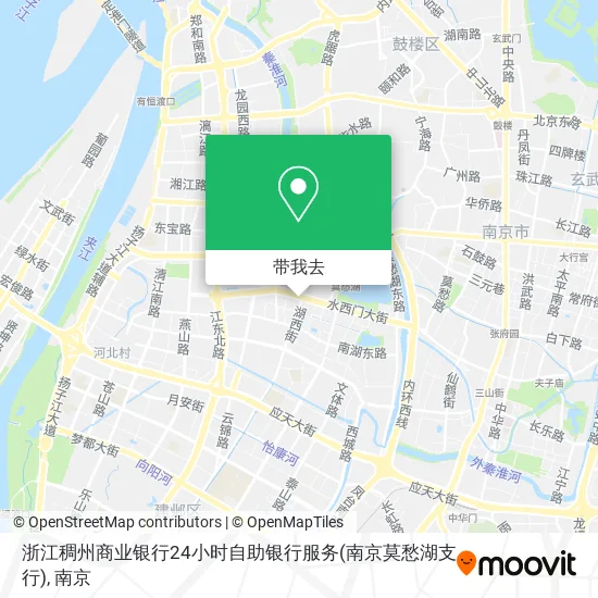 浙江稠州商业银行24小时自助银行服务(南京莫愁湖支行)地图