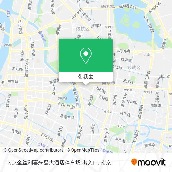南京金丝利喜来登大酒店停车场-出入口地图