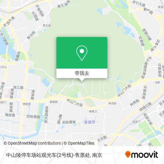 中山陵停车场站观光车(2号线)-售票处地图