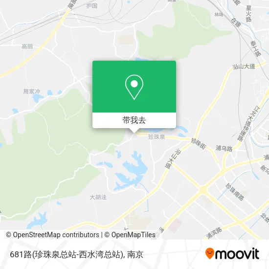 681路(珍珠泉总站-西水湾总站)地图