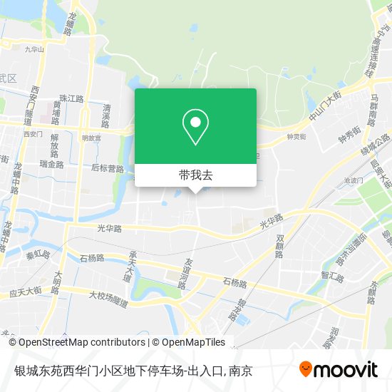 银城东苑西华门小区地下停车场-出入口地图