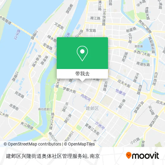 建邺区兴隆街道奥体社区管理服务站地图