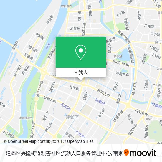 建邺区兴隆街道积善社区流动人口服务管理中心地图
