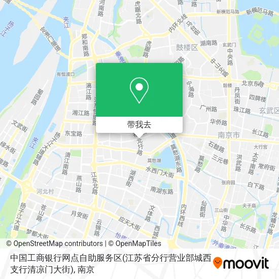 中国工商银行网点自助服务区(江苏省分行营业部城西支行清凉门大街)地图
