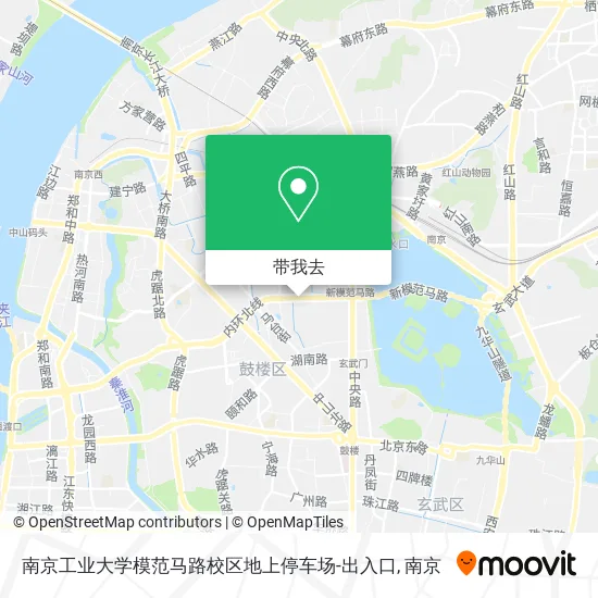 南京工业大学模范马路校区地上停车场-出入口地图