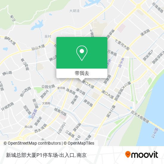 新城总部大厦P1停车场-出入口地图