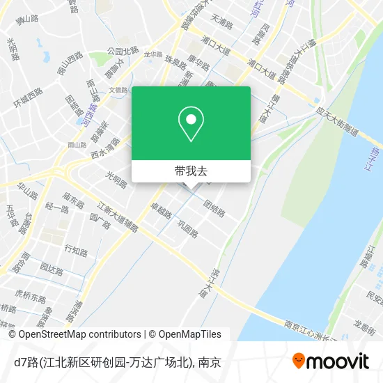 d7路(江北新区研创园-万达广场北)地图