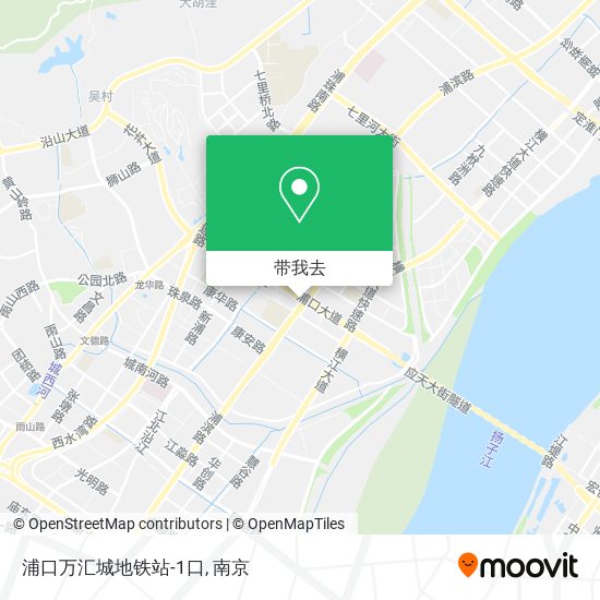 浦口万汇城地铁站-1口地图