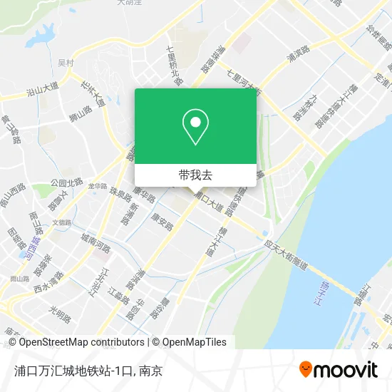 浦口万汇城地铁站-1口地图