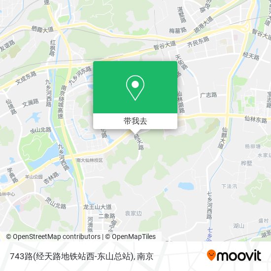 743路(经天路地铁站西-东山总站)地图