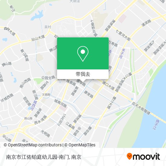 南京市江佑铂庭幼儿园-南门地图