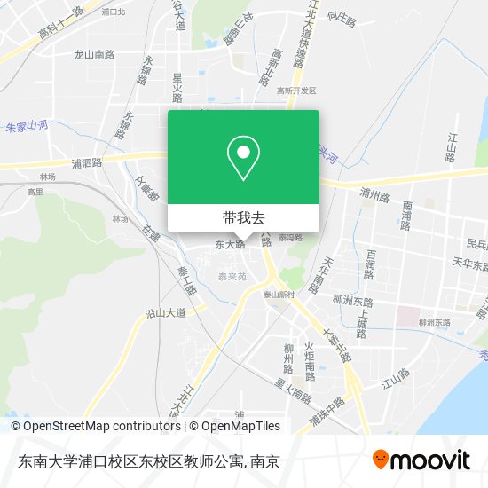 东南大学浦口校区东校区教师公寓地图