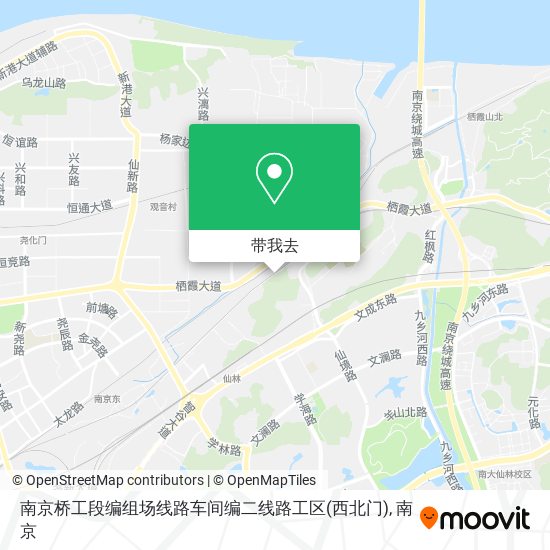 南京桥工段编组场线路车间编二线路工区(西北门)地图