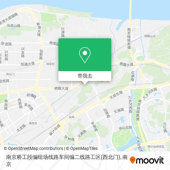 南京桥工段编组场线路车间编二线路工区(西北门)地图