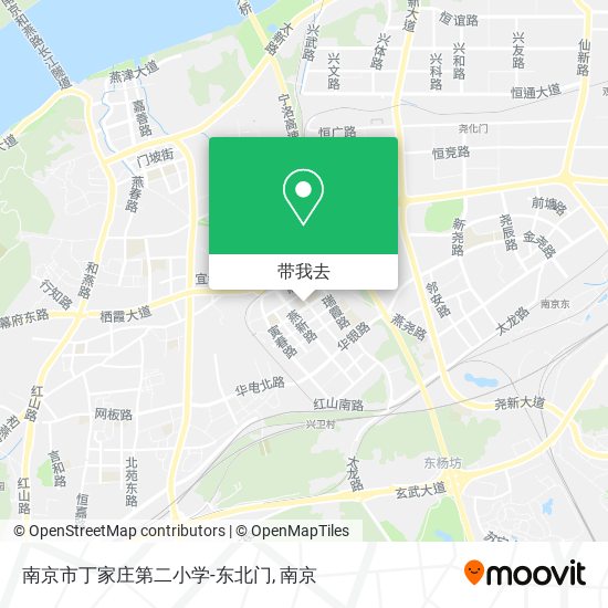 南京市丁家庄第二小学-东北门地图