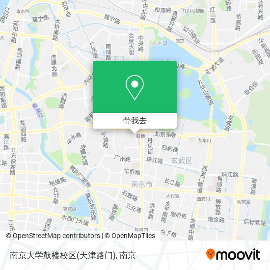 南京大学鼓楼校区(天津路门)地图