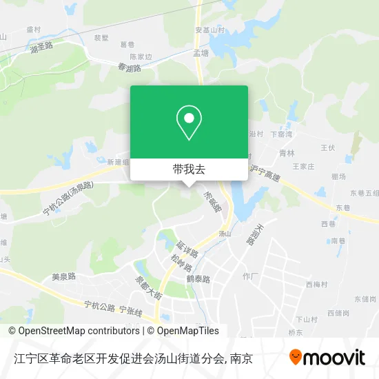 江宁区革命老区开发促进会汤山街道分会地图