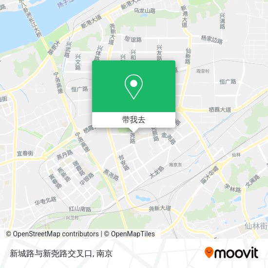 新城路与新尧路交叉口地图