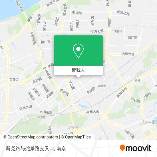 新尧路与尧景路交叉口地图