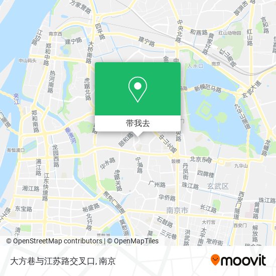 大方巷与江苏路交叉口地图