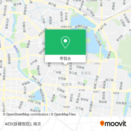 AED(鼓楼医院)地图