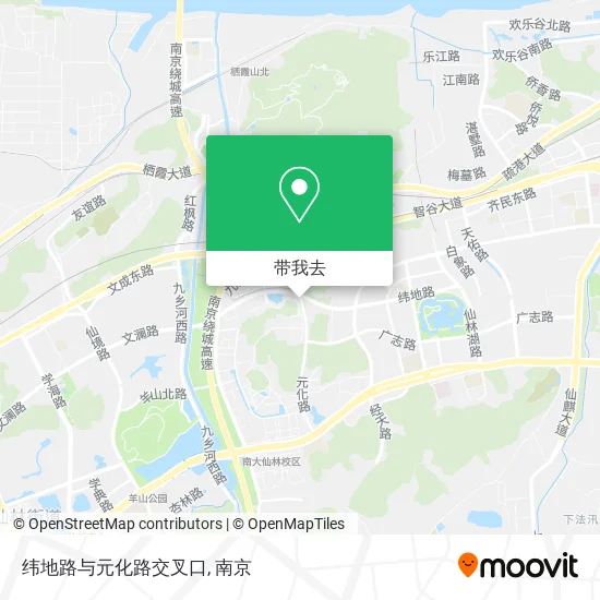 纬地路与元化路交叉口地图