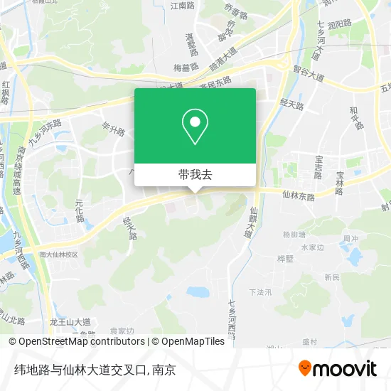 纬地路与仙林大道交叉口地图