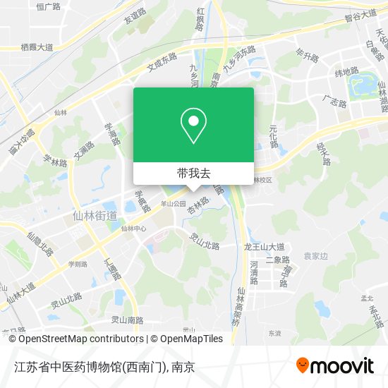 江苏省中医药博物馆(西南门)地图