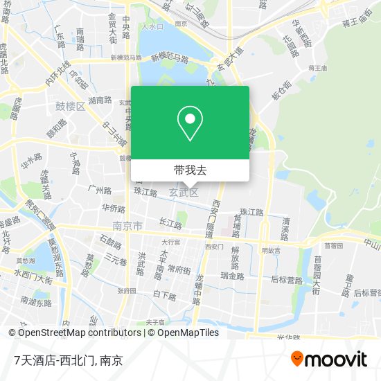 7天酒店-西北门地图