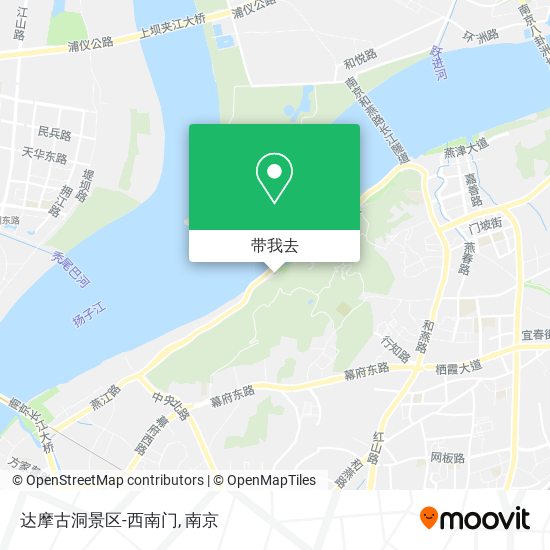 达摩古洞景区-西南门地图