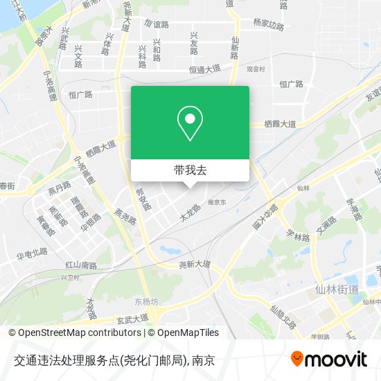 交通违法处理服务点(尧化门邮局)地图