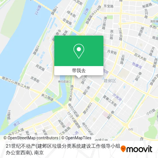 21世纪不动产(建邺区垃圾分类系统建设工作领导小组办公室西南)地图