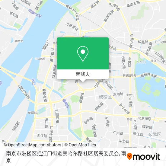 南京市鼓楼区挹江门街道察哈尔路社区居民委员会地图