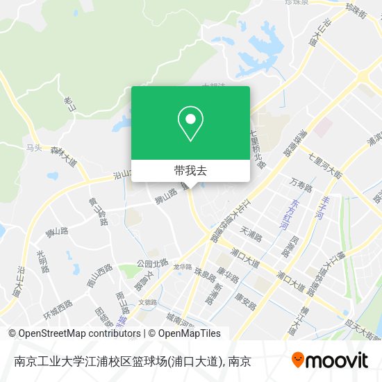 南京工业大学江浦校区篮球场(浦口大道)地图