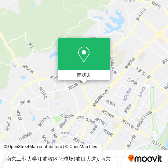 南京工业大学江浦校区篮球场(浦口大道)地图