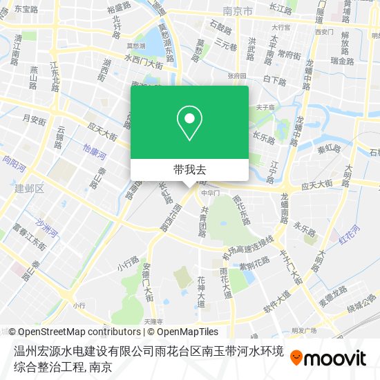 温州宏源水电建设有限公司雨花台区南玉带河水环境综合整治工程地图