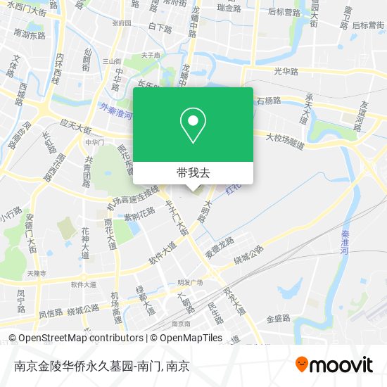 南京金陵华侨永久墓园-南门地图