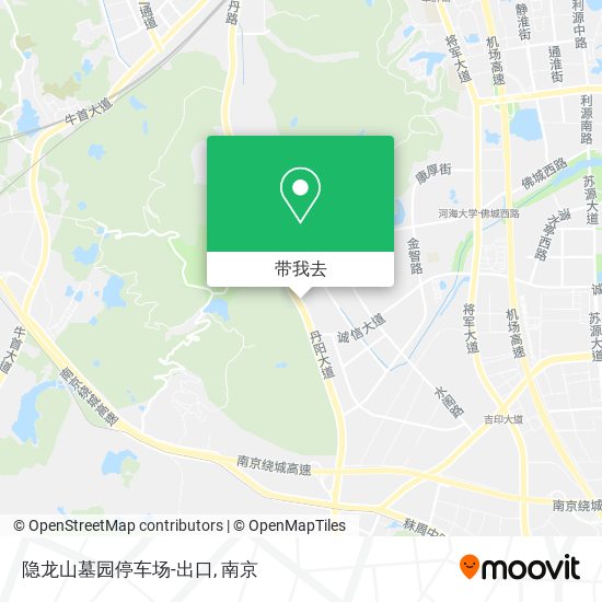 隐龙山墓园停车场-出口地图
