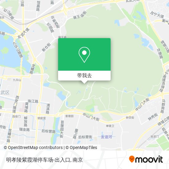 明孝陵紫霞湖停车场-出入口地图