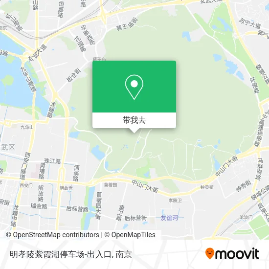 明孝陵紫霞湖停车场-出入口地图