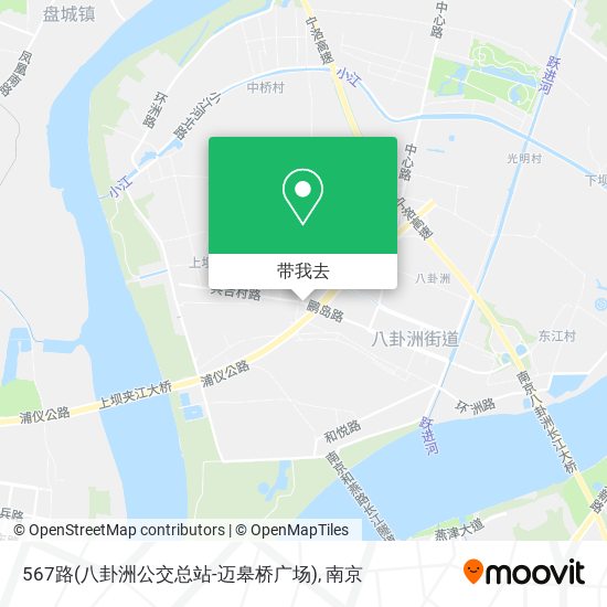 567路(八卦洲公交总站-迈皋桥广场)地图