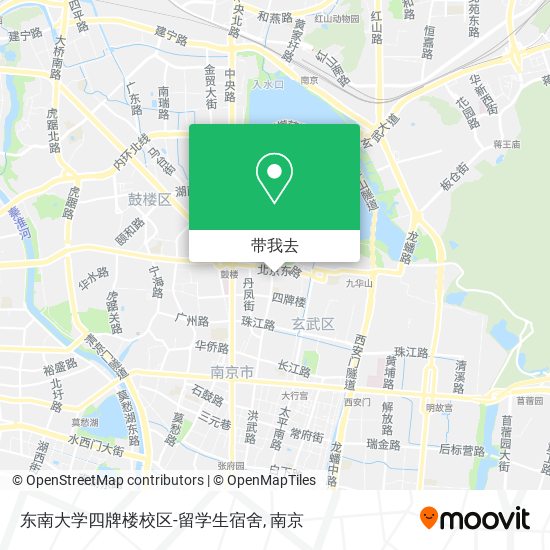 东南大学四牌楼校区-留学生宿舍地图