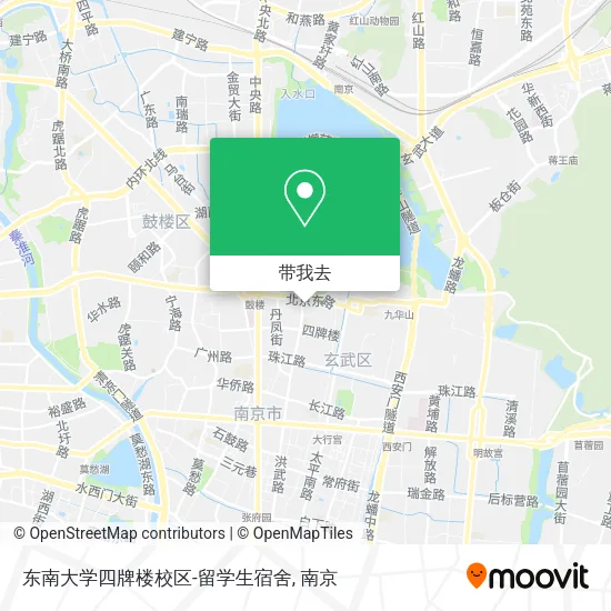 东南大学四牌楼校区-留学生宿舍地图