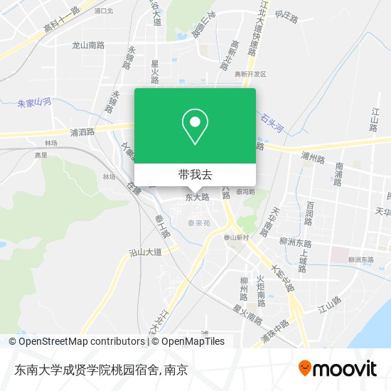 东南大学成贤学院桃园宿舍地图