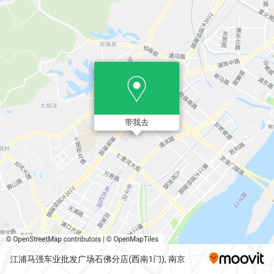 江浦马强车业批发广场石佛分店(西南1门)地图