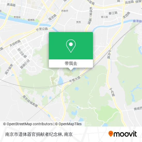 南京市遗体器官捐献者纪念林地图