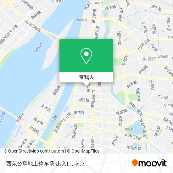 西苑公寓地上停车场-出入口地图