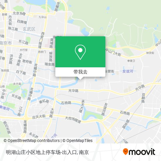 明湖山庄小区地上停车场-出入口地图