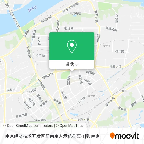 南京经济技术开发区新南京人示范公寓-1幢地图